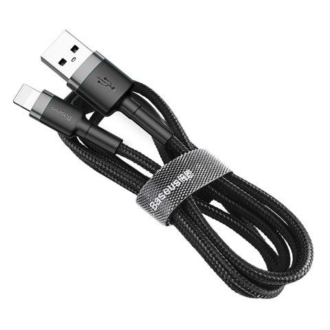 Kabel Baseus Cafule USB-A / Lightning 2A QC 3.0 3 m - czarno-szary Kabel Baseus Cafule USB-A / Lightning 2A QC 3.0 3 m - czarno-szary