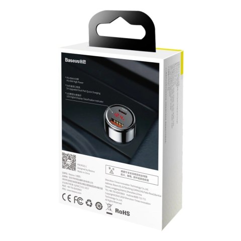 Ładowarka Baseus Magic Series PPS CCMLC20C-01 samochodowa 45W USB-C PD / USB-A QC - czarna Ładowarka Baseus Magic Series PPS CCMLC20C-01 samochodowa 45W USB-C PD / USB-A QC - czarna
