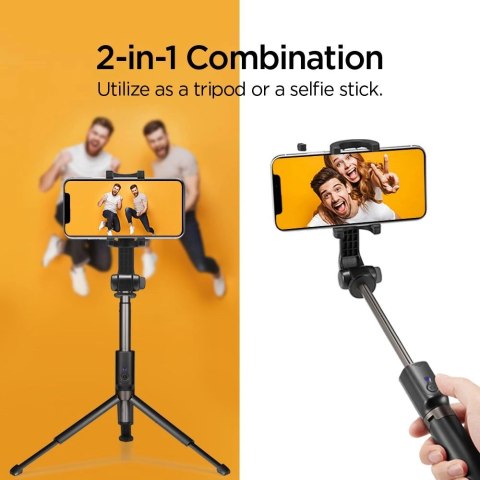 Selfie stick Spigen S540W Bluetooth z tripodem - czarny Selfie stick Spigen S540W Bluetooth z tripodem - czarny