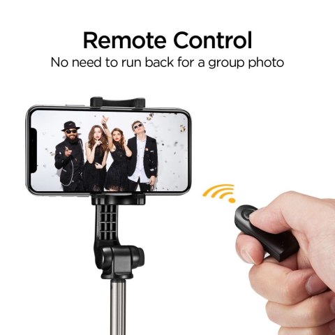 Selfie stick Spigen S540W Bluetooth z tripodem - czarny Selfie stick Spigen S540W Bluetooth z tripodem - czarny