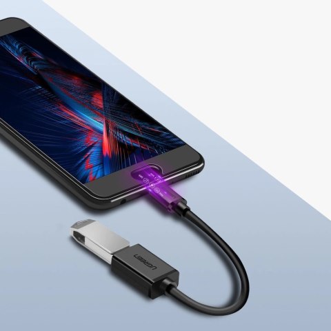 Adapter Ugreen US154 30701 USB-A 3.0 (żeński) / USB-C 3.0 (męski) OTG - czarny