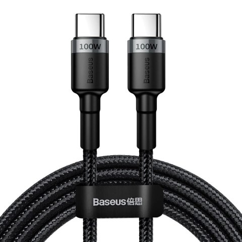 Kabel Baseus CATKLF-ALG1 USB-C - USB-C PD QC 100W 5A 2m - szary Kabel Baseus CATKLF-ALG1 USB-C - USB-C PD QC 100W 5A 2m - szary