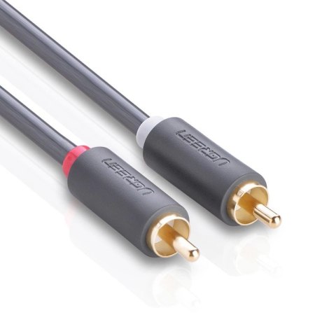 Kabel Ugreen AV104 10518 audio 2RCA (męski) / 2RCA (męski) 2m - szary