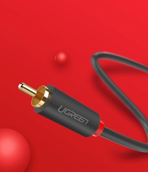 Kabel Ugreen AV104 10518 audio 2RCA (męski) / 2RCA (męski) 2m - szary