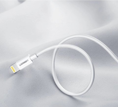 Kabel Ugreen US155 20728 USB-A / Lightning MFi 2.4A 1m - biały