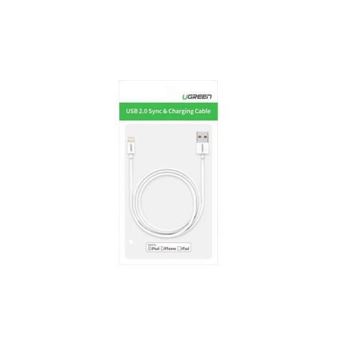 Kabel Ugreen US155 20728 USB-A / Lightning MFi 2.4A 1m - biały