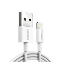 Kabel Ugreen US155 20730 USB-A / Lightning MFi 2.4A 2m - biały Kabel Ugreen US155 20730 USB-A / Lightning MFi 2.4A 2m - biały
