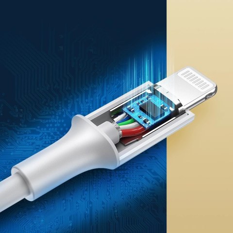 Kabel Ugreen US171 Lightning - USB-C MFi PD 20W 480Mb/s 1m - biały