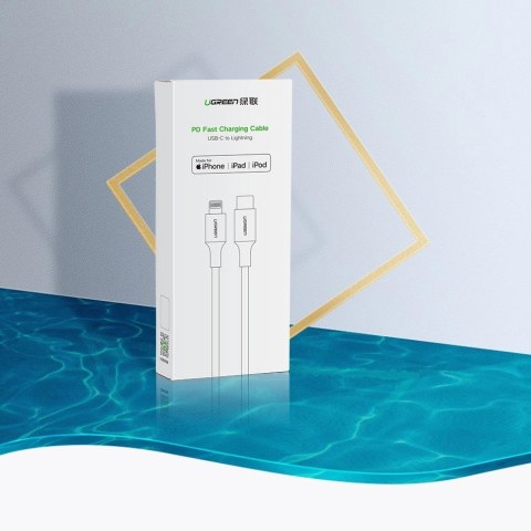 Kabel Ugreen US171 Lightning - USB-C MFi PD 20W 480Mb/s 1m - biały