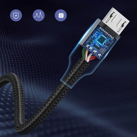Kabel Ugreen US290 60148 USB-A / micro USB 2.4A 2m - szary