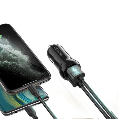 Ugreen ładowarka samochodowa 2x USB 24W 4,8 A (2x 2,4 A) czarny (50875) Ugreen ładowarka samochodowa 2x USB 24W 4,8 A (2x 2,4 A) czarny (50875)