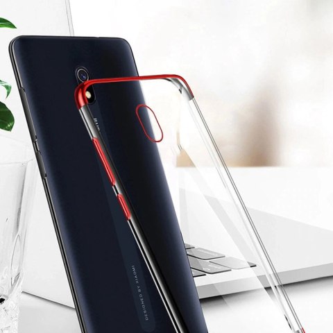 Clear Color case żelowy pokrowiec etui z metaliczną ramką Xiaomi Redmi 8A niebieski Clear Color case żelowy pokrowiec etui z metaliczną ramką Xiaomi Redmi 8A niebieski