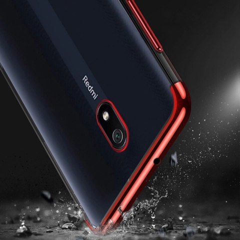 Clear Color case żelowy pokrowiec etui z metaliczną ramką Xiaomi Redmi 8A niebieski Clear Color case żelowy pokrowiec etui z metaliczną ramką Xiaomi Redmi 8A niebieski