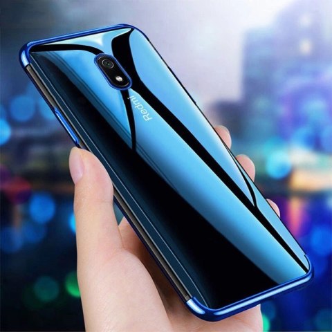 Clear Color case żelowy pokrowiec etui z metaliczną ramką Xiaomi Redmi 8A niebieski Clear Color case żelowy pokrowiec etui z metaliczną ramką Xiaomi Redmi 8A niebieski