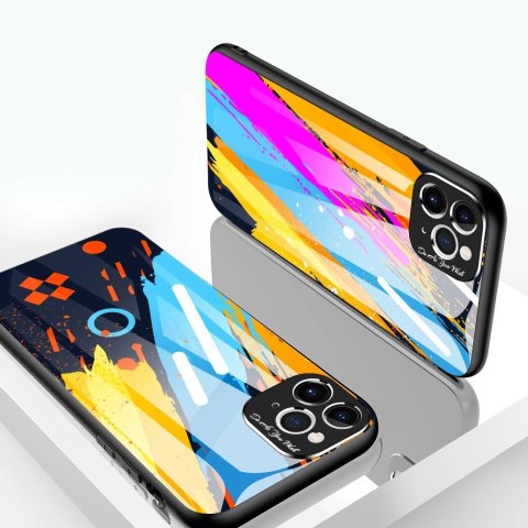 Color Glass Case etui pokrowiec nakładka ze szkła hartowanego z osłoną na aparat iPhone 11 Pro Max pattern 1 Color Glass Case etui pokrowiec nakładka ze szkła hartowanego z osłoną na aparat iPhone 11 Pro Max pattern 1