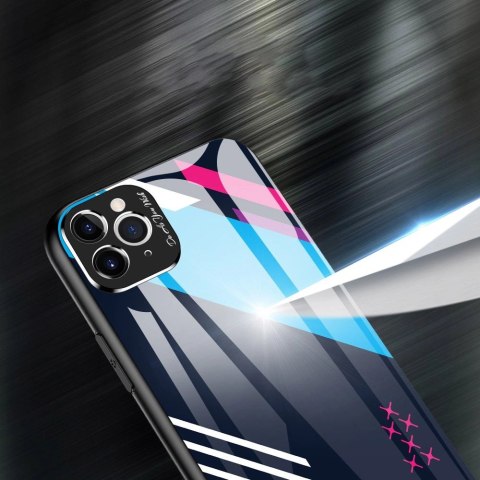 Color Glass Case etui pokrowiec nakładka ze szkła hartowanego z osłoną na aparat iPhone 11 Pro Max pattern 1 Color Glass Case etui pokrowiec nakładka ze szkła hartowanego z osłoną na aparat iPhone 11 Pro Max pattern 1