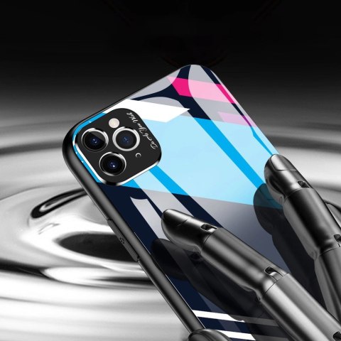 Color Glass Case etui pokrowiec nakładka ze szkła hartowanego z osłoną na aparat iPhone 11 Pro Max pattern 1 Color Glass Case etui pokrowiec nakładka ze szkła hartowanego z osłoną na aparat iPhone 11 Pro Max pattern 1