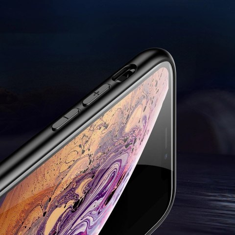 Color Glass Case etui pokrowiec nakładka ze szkła hartowanego z osłoną na aparat iPhone 11 Pro Max pattern 2 Color Glass Case etui pokrowiec nakładka ze szkła hartowanego z osłoną na aparat iPhone 11 Pro Max pattern 2