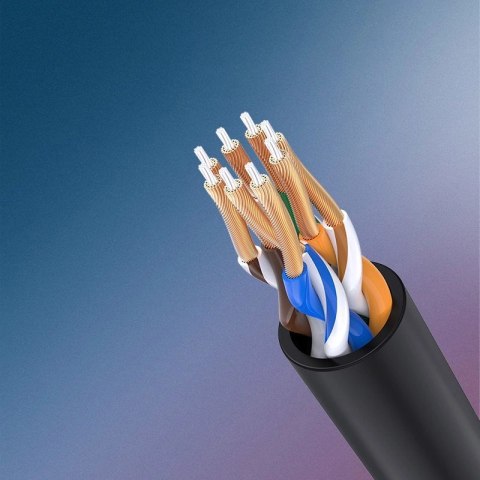 Kabel Ugreen NW122 70653 sieciowy Ethernet patchcord RJ45 Cat 6A UTP do 10Gb/s 3 m - czarny