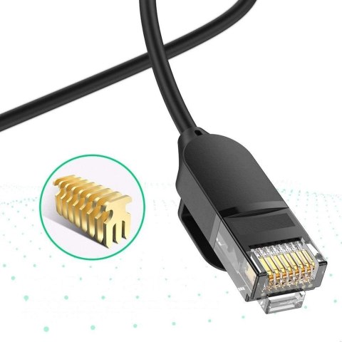 Kabel Ugreen NW122 70653 sieciowy Ethernet patchcord RJ45 Cat 6A UTP do 10Gb/s 3 m - czarny