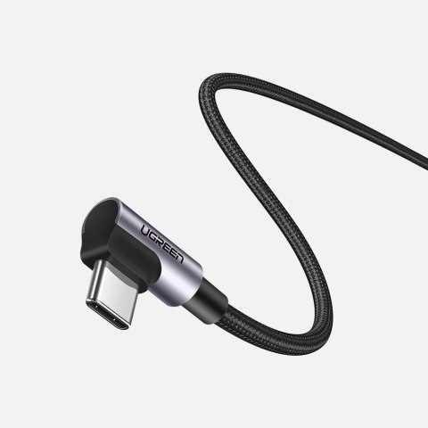 Kabel Ugreen US323 kątowy USB-C - USB-C PD QC SCP 3A 480Mb/s 1m - szary