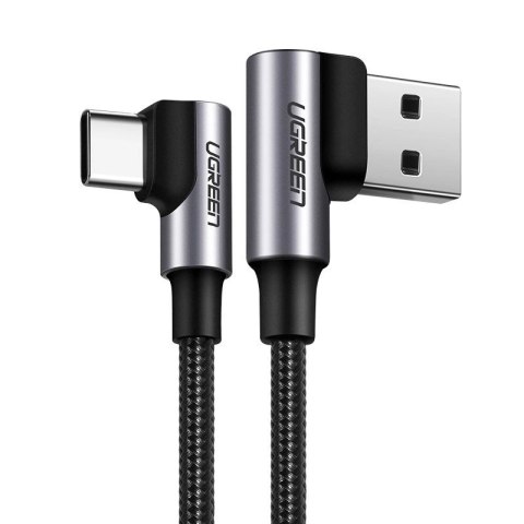 Ugreen kątowy kabel przewód USB - USB Typ C Quick Charge 3.0 QC3.0 3 A 0,5 m szary (US176 20855) Ugreen kątowy kabel przewód USB - USB Typ C Quick Charge 3.0 QC3.0 3 A 0,5 m szary (US176 20855)