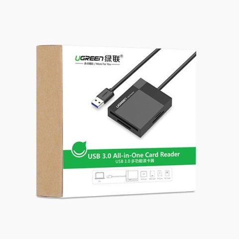 Czytnik kart pamięci Ugreen CR125 SD / micro SD / CF / MS z kablem USB 3.0 0.5m - czarny