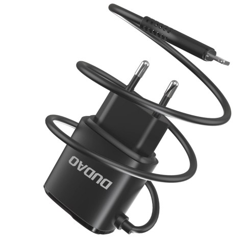 Dudao ładowarka sieciowa 2x USB z wbudowanym kablem Lightning 12 W czarny (A2ProL black) Dudao ładowarka sieciowa 2x USB z wbudowanym kablem Lightning 12 W czarny (A2ProL black)