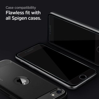 Szkło hartowane Spigen Glass FC na iPhone 7 / 8 / SE 2020 / 2022 - czarne 2 szt.