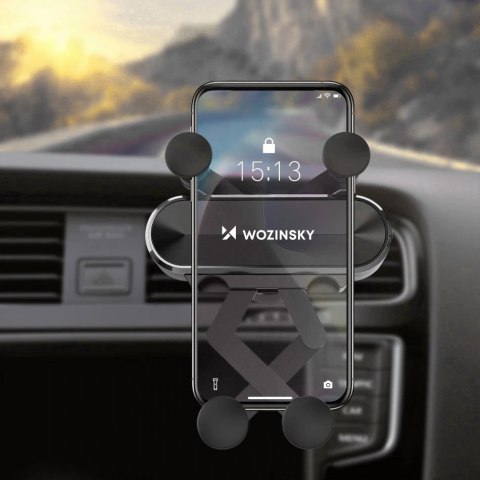 Wozinsky uchwyt na telefon do samochodu grawitacyjny na kratkę wentylacyjną czarny (WCH-05)