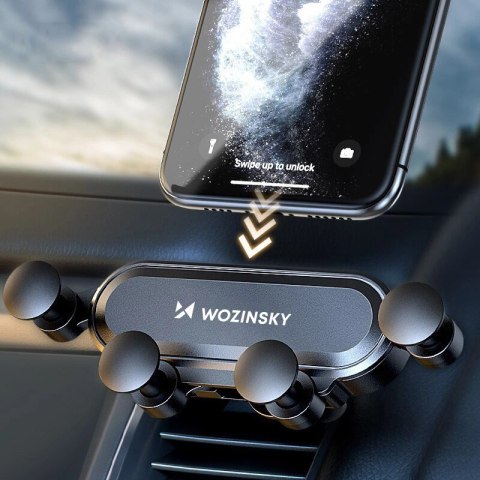 Wozinsky uchwyt na telefon do samochodu grawitacyjny na kratkę wentylacyjną czarny (WCH-05)