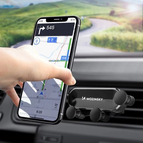 Wozinsky uchwyt na telefon do samochodu grawitacyjny na kratkę wentylacyjną czarny (WCH-05)