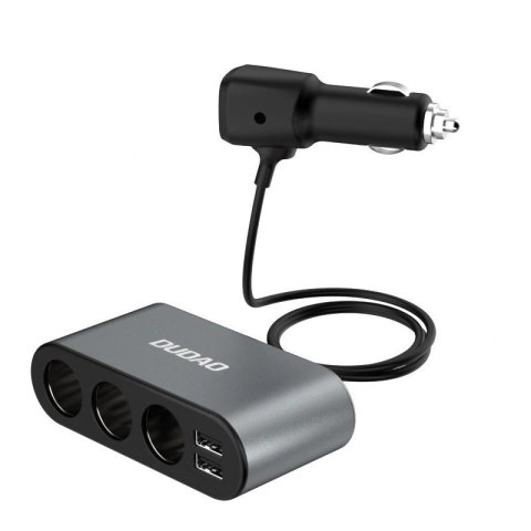 Dudao ładowarka samochodowa 2x USB / 3x rozdzielacz gniazda zapalniczki czarny (R1Pro black) Dudao ładowarka samochodowa 2x USB / 3x rozdzielacz gniazda zapalniczki czarny (R1Pro black)