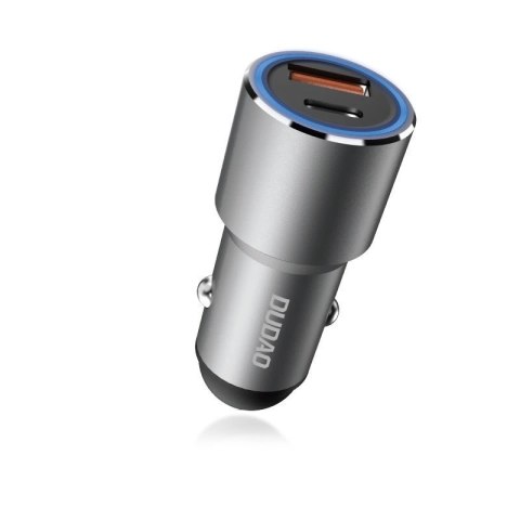 Dudao ładowarka samochodowa USB / USB Typ C Power Delivery Quick Charge 22,5 W szary (R4PQ) Dudao ładowarka samochodowa USB / USB Typ C Power Delivery Quick Charge 22,5 W szary (R4PQ)