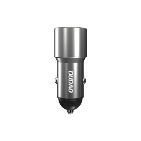 Dudao ładowarka samochodowa USB / USB Typ C Power Delivery Quick Charge 22,5 W szary (R4PQ) Dudao ładowarka samochodowa USB / USB Typ C Power Delivery Quick Charge 22,5 W szary (R4PQ)