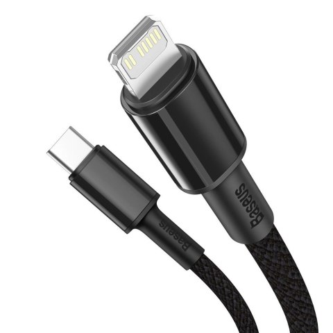 Kabel Baseus CATLGD-01 Lightning - USB-C PD 20W 480Mb/s 1m - czarny Kabel Baseus CATLGD-01 Lightning - USB-C PD 20W 480Mb/s 1m - czarny