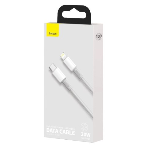 Kabel Baseus CATLGD-02 Lightning - USB-C PD 20W 480Mb/s 1m - biały Kabel Baseus CATLGD-02 Lightning - USB-C PD 20W 480Mb/s 1m - biały