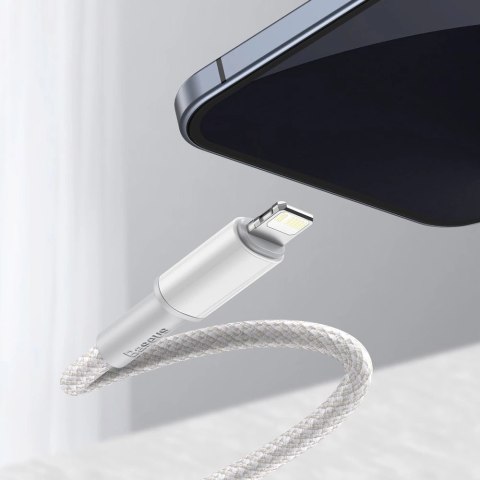 Kabel Baseus CATLGD-02 Lightning - USB-C PD 20W 480Mb/s 1m - biały Kabel Baseus CATLGD-02 Lightning - USB-C PD 20W 480Mb/s 1m - biały