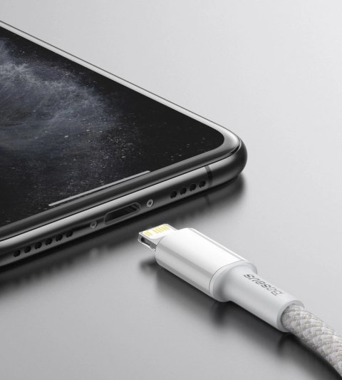 Kabel Baseus CATLGD-02 Lightning - USB-C PD 20W 480Mb/s 1m - biały Kabel Baseus CATLGD-02 Lightning - USB-C PD 20W 480Mb/s 1m - biały