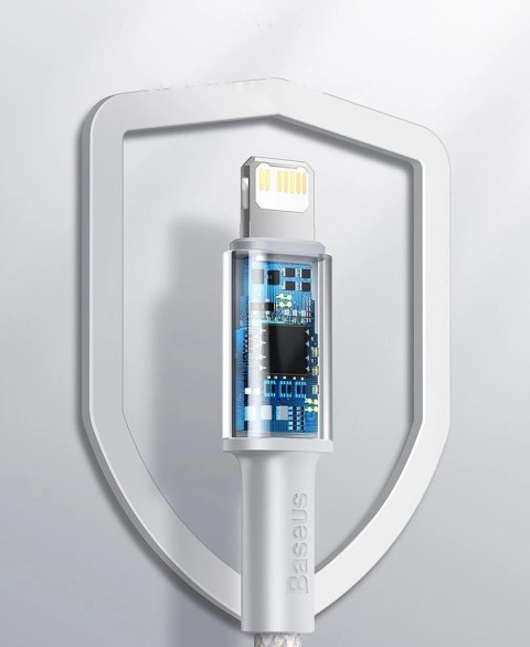 Kabel Baseus CATLGD-02 Lightning - USB-C PD 20W 480Mb/s 1m - biały Kabel Baseus CATLGD-02 Lightning - USB-C PD 20W 480Mb/s 1m - biały