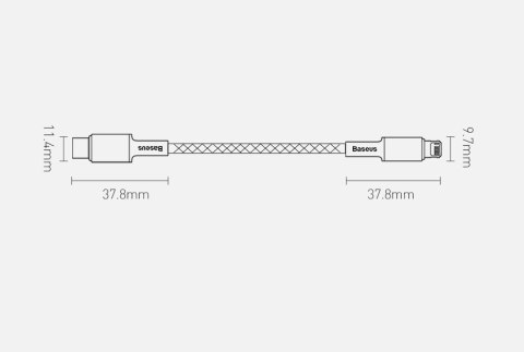 Kabel Baseus CATLGD-02 Lightning - USB-C PD 20W 480Mb/s 1m - biały Kabel Baseus CATLGD-02 Lightning - USB-C PD 20W 480Mb/s 1m - biały
