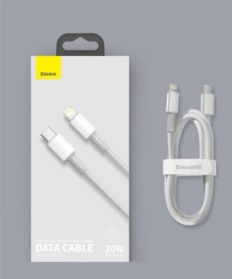 Kabel Baseus CATLGD-02 Lightning - USB-C PD 20W 480Mb/s 1m - biały Kabel Baseus CATLGD-02 Lightning - USB-C PD 20W 480Mb/s 1m - biały