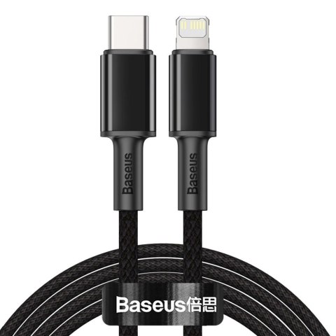 Kabel Baseus CATLGD-A01 Lightning - USB-C PD 20W 480Mb/s 2m - czarny Kabel Baseus CATLGD-A01 Lightning - USB-C PD 20W 480Mb/s 2m - czarny