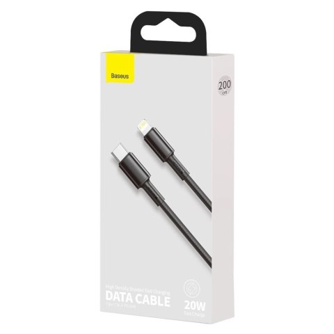 Kabel Baseus CATLGD-A01 Lightning - USB-C PD 20W 480Mb/s 2m - czarny Kabel Baseus CATLGD-A01 Lightning - USB-C PD 20W 480Mb/s 2m - czarny
