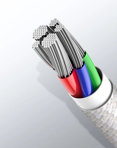 Kabel Baseus CATLGD-A02 Lightning - USB-C PD 20W 480Mb/s 2m - biały Kabel Baseus CATLGD-A02 Lightning - USB-C PD 20W 480Mb/s 2m - biały