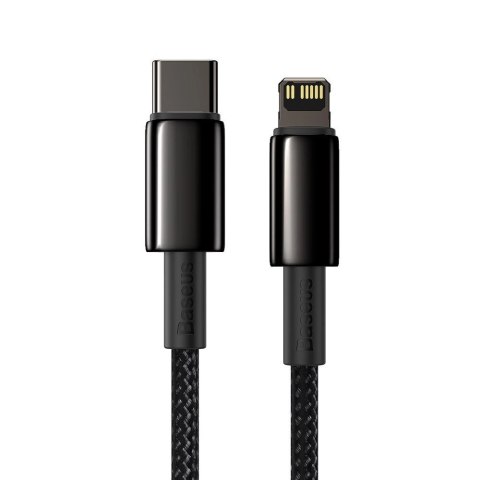 Kabel Baseus CATLWJ-01 Lightning - USB-C PD 20W 480Mb/s 1m - czarny Kabel Baseus CATLWJ-01 Lightning - USB-C PD 20W 480Mb/s 1m - czarny