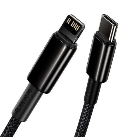 Kabel Baseus CATLWJ-01 Lightning - USB-C PD 20W 480Mb/s 1m - czarny Kabel Baseus CATLWJ-01 Lightning - USB-C PD 20W 480Mb/s 1m - czarny