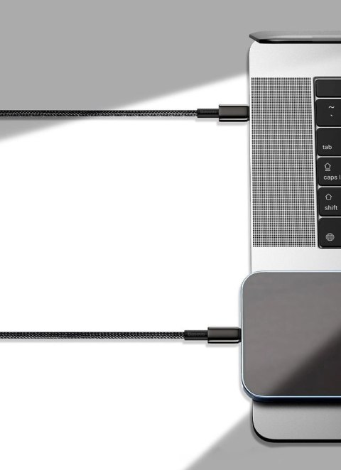 Kabel Baseus CATLWJ-01 Lightning - USB-C PD 20W 480Mb/s 1m - czarny Kabel Baseus CATLWJ-01 Lightning - USB-C PD 20W 480Mb/s 1m - czarny