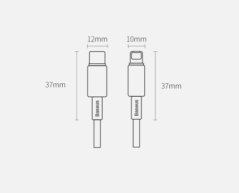 Kabel Baseus CATLWJ-01 Lightning - USB-C PD 20W 480Mb/s 1m - czarny Kabel Baseus CATLWJ-01 Lightning - USB-C PD 20W 480Mb/s 1m - czarny