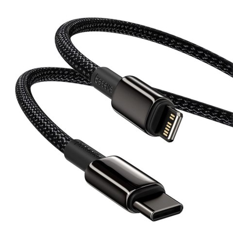 Kabel Baseus CATLWJ-A01 Lightning - USB-C PD 20W 480Mb/s 2m - czarny Kabel Baseus CATLWJ-A01 Lightning - USB-C PD 20W 480Mb/s 2m - czarny